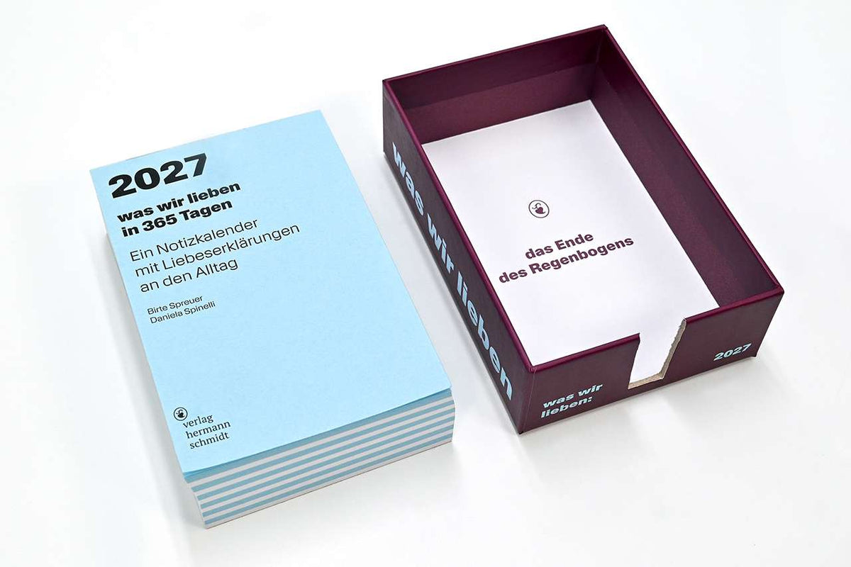 Notizkalender 'was wir lieben: in 365 Tagen' – 2027