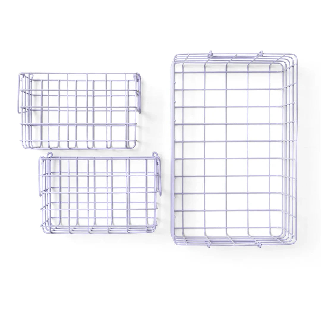 Metallkorb 'The Basket' – lilac mustard