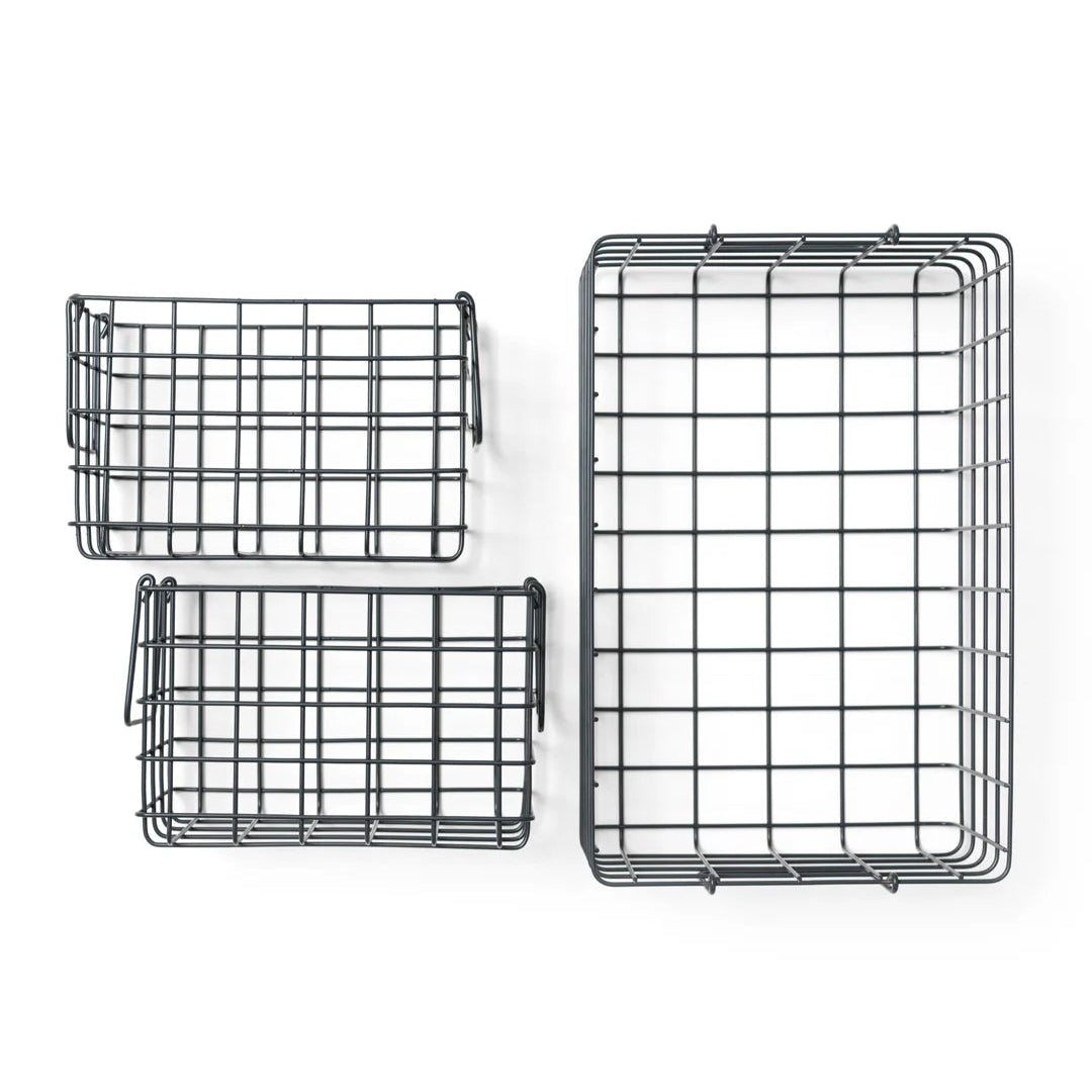 Metallkorb 'The Basket' – slate mustard