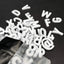 Magnetbuchstaben 'Wolken Weiss' Type-OH