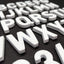 Magnetbuchstaben 'Wolken Weiss' Type-OH