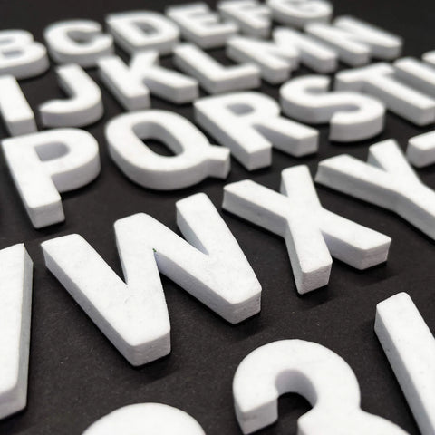 Magnetbuchstaben 'Wolken Weiss' Type-OH