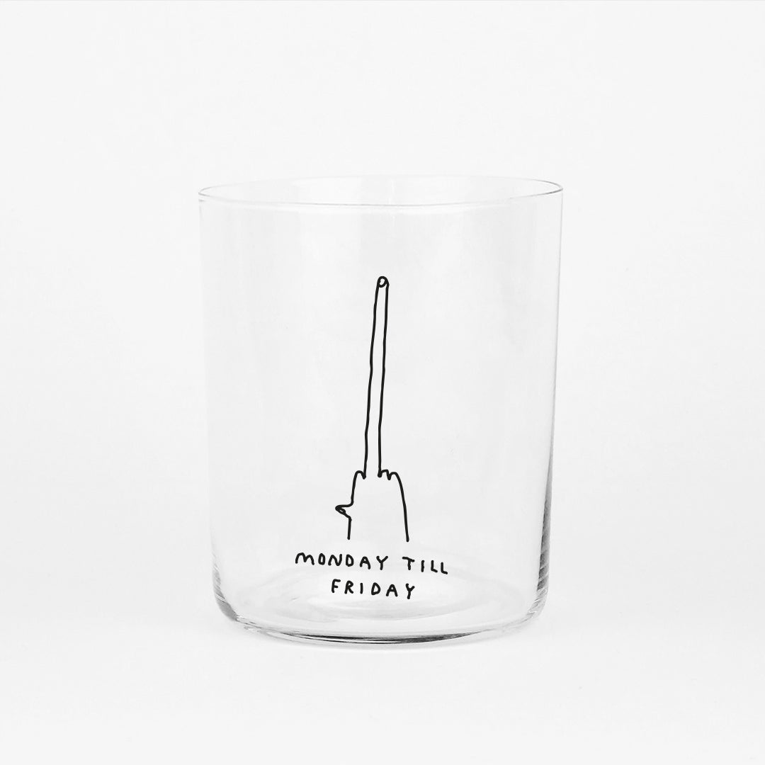 Glas 'Monday Till Friday' – 500ml Yahya Studio