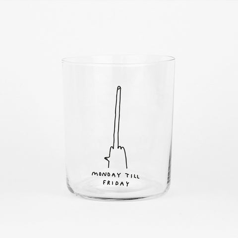 Glas 'Monday Till Friday' – 500ml Yahya Studio