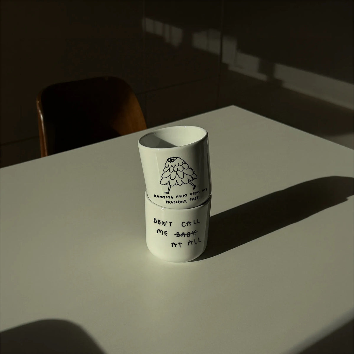 Porzellanbecher 'Don't Call Me At All' Yahya Studio