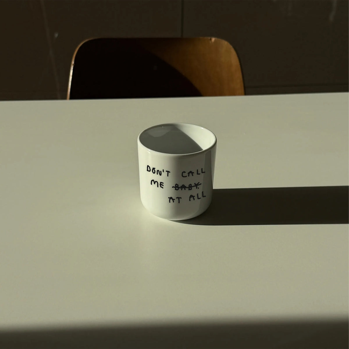 Porzellanbecher 'Don't Call Me At All' Yahya Studio