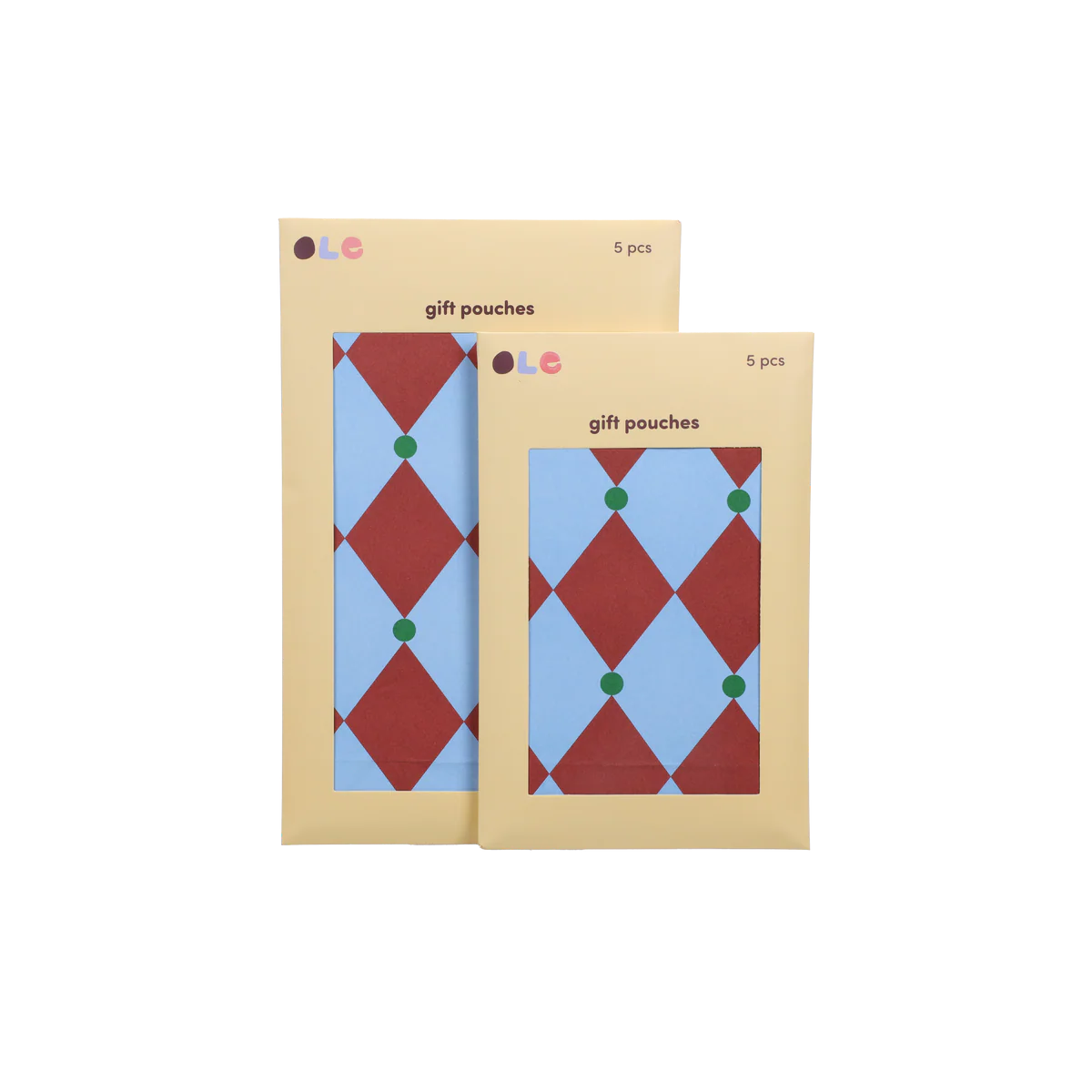 5er-Set Geschenktüten 'Zirkus' – hellblau/rot/grün Kado Design