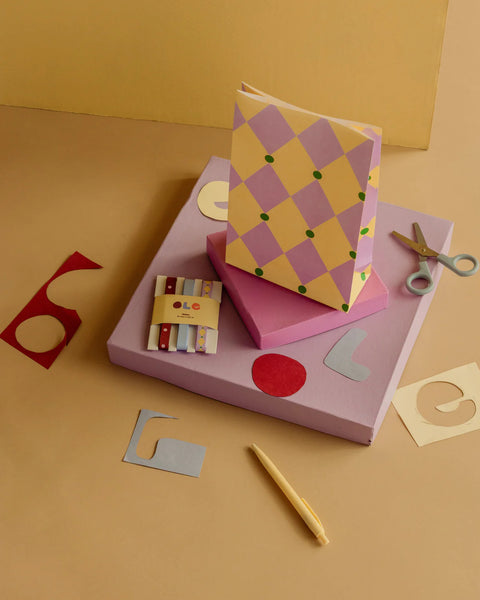 5er-Set Geschenktüten 'Zirkus' – gelb/lila/grün Kado Design