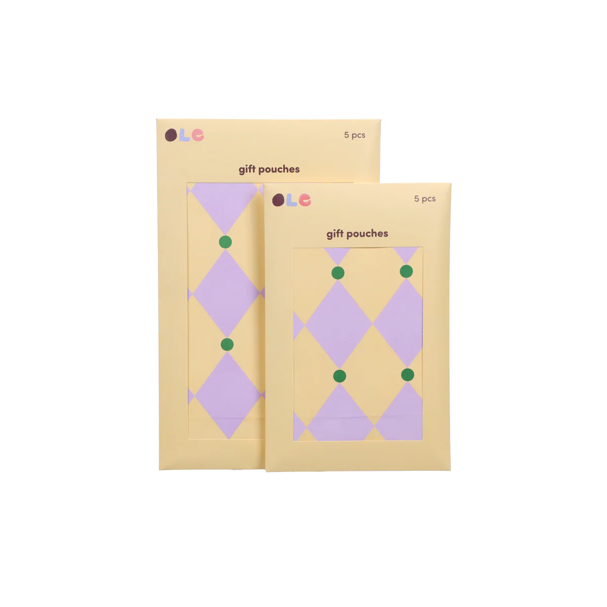 5er-Set Geschenktüten 'Zirkus' – gelb/lila/grün Kado Design