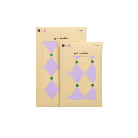 5er-Set Geschenktüten 'Zirkus' – gelb/lila/grün Kado Design
