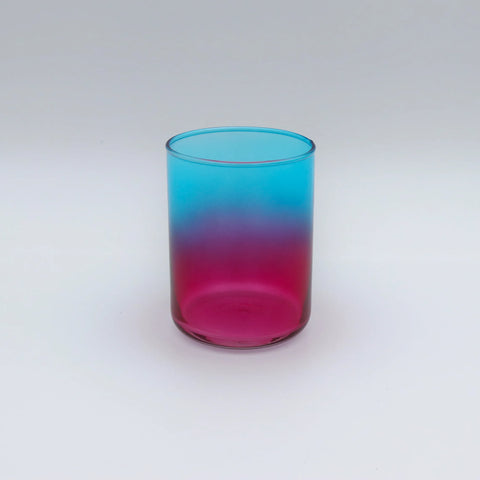Glas 'Allure' – blau/pink Blankstill