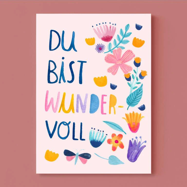 Postkarte 'Du bist wundervoll' Frau Ottilie