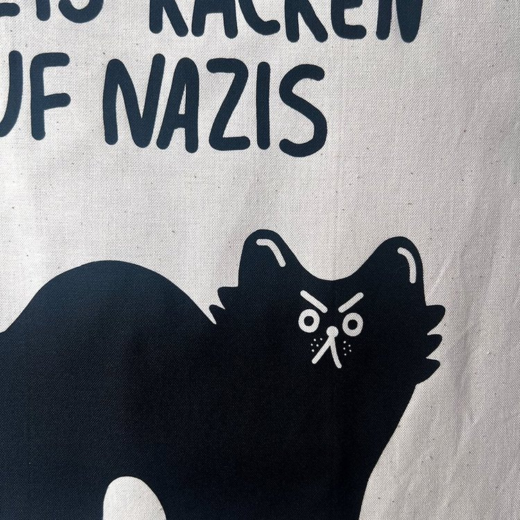 Jutebeutel 'Katzis kacken auf Nazis' - natur Jenne Graßmann