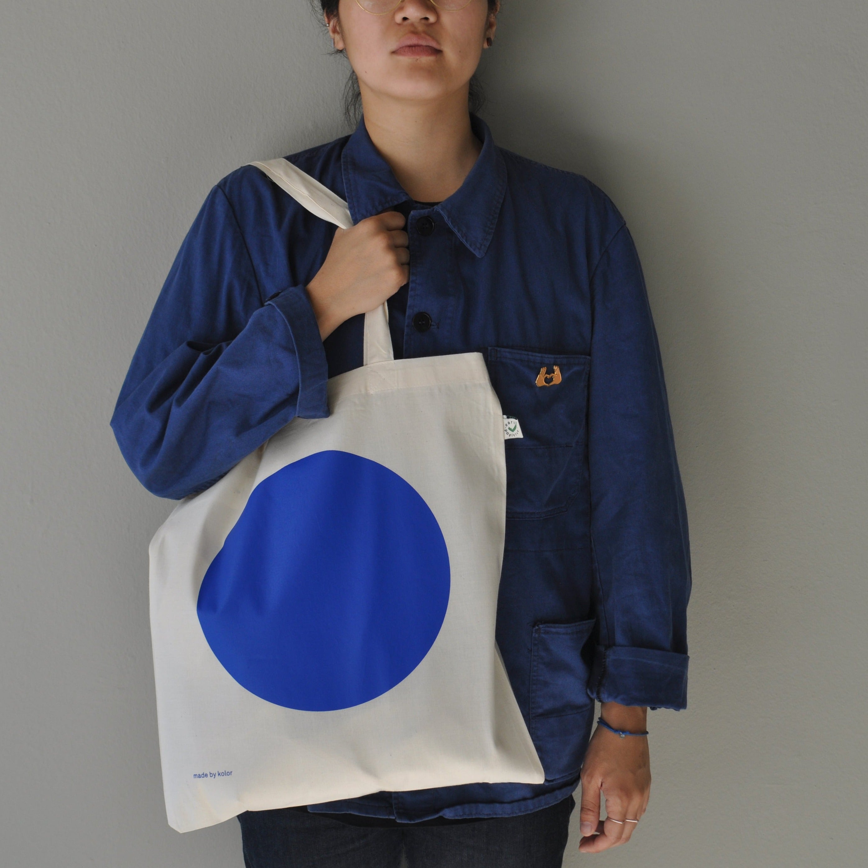 Jutebeutel 'blue dot' KOLOR