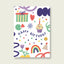 Postkarte 'Happy Birthday' – Geschenk Cupcake Regenbogen 54 illustration