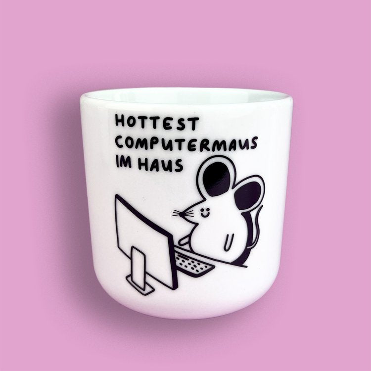 Porzellanbecher 'Hottest Computermaus im Haus' Jenne Graßmann