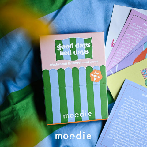 Wochenbett-Kartenset 'Good Days, Bed Days' MOODIE