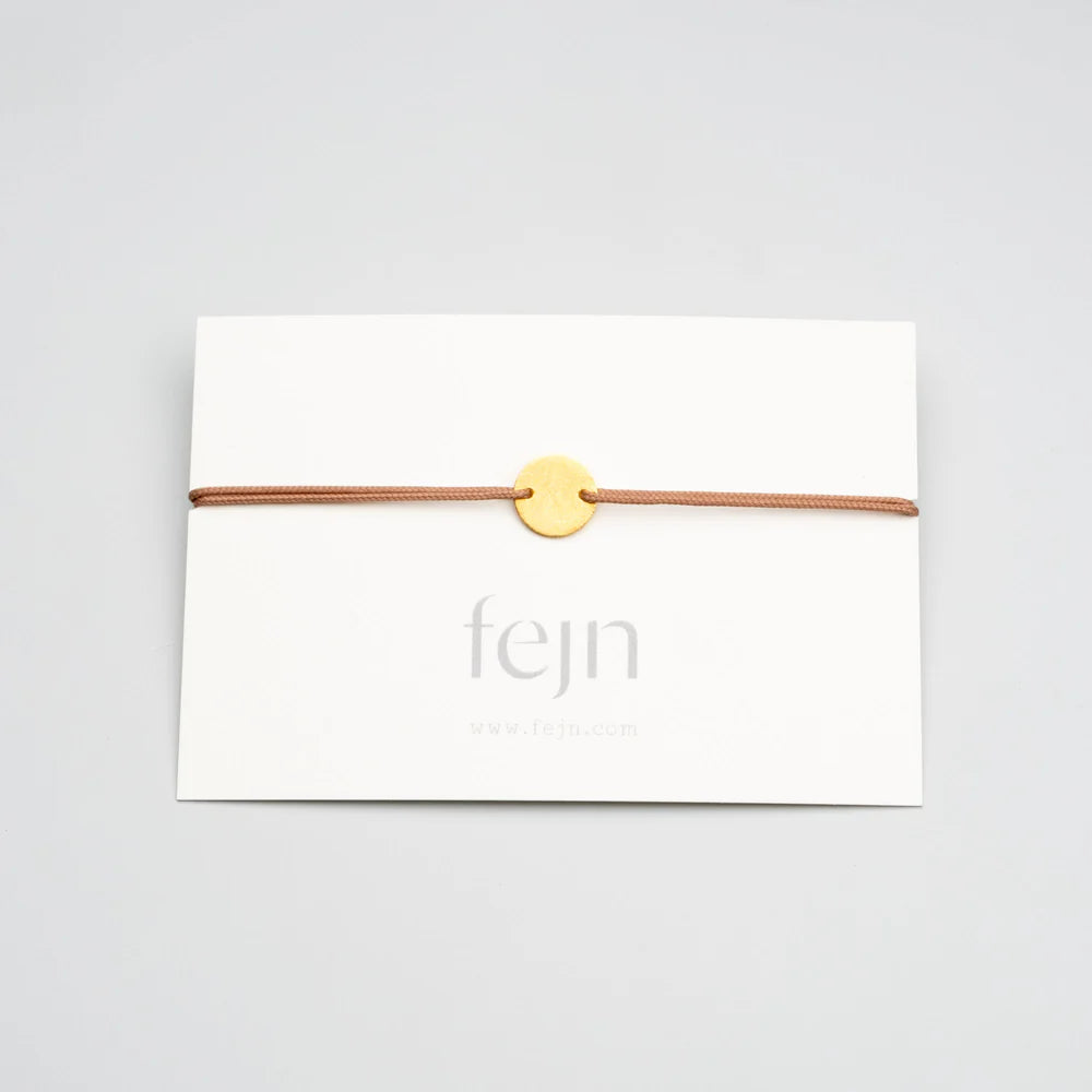 Armband 'Satin Disc' – Gold / beige fejn Jewelry