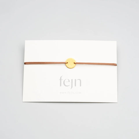 Armband 'Satin Disc' – Gold / beige fejn Jewelry