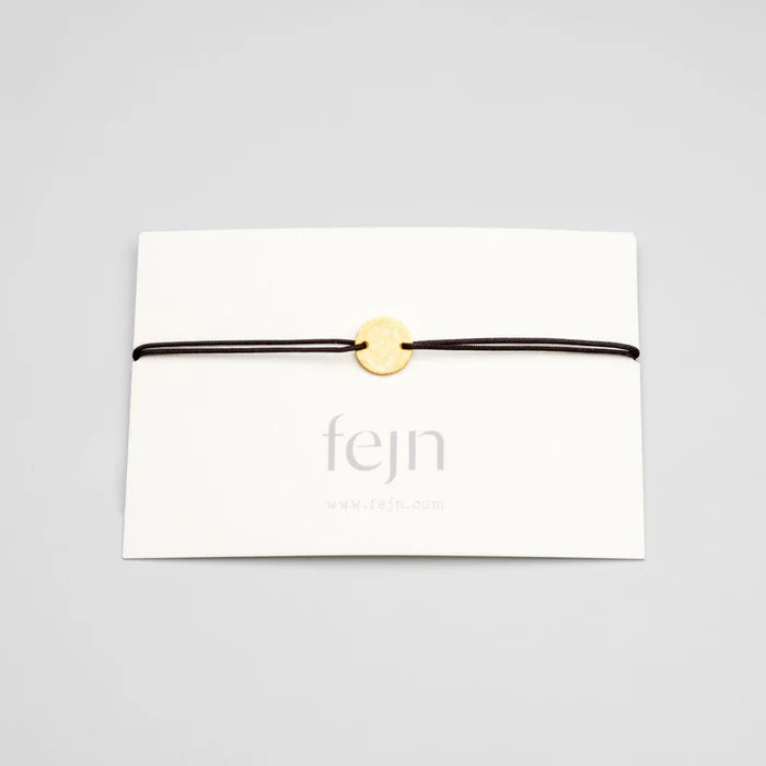 Armband 'Satin Disc' – Gold / black fejn Jewelry