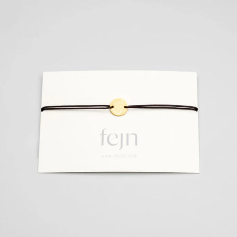 Armband 'Satin Disc' – Gold / black fejn Jewelry