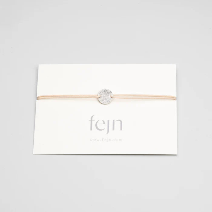 Armband 'Satin Disc' – Silber / light beige fejn Jewelry