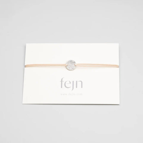 Armband 'Satin Disc' – Silber / light beige fejn Jewelry