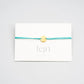 Armband 'Satin Disc' – Gold / turquoise fejn Jewelry