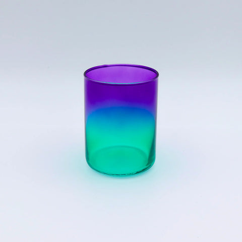 Glas 'Fresia' – lila/türkis Blankstill