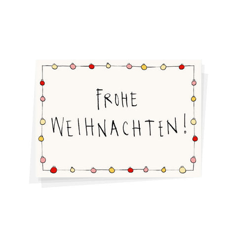 Postkarte 'Frohes Weihnachten' – Lichterkette Wolfgang Philippi