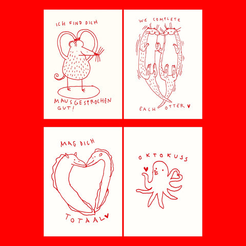 Postkarten-Set '10 tierisch liebe Postkarten' Giani