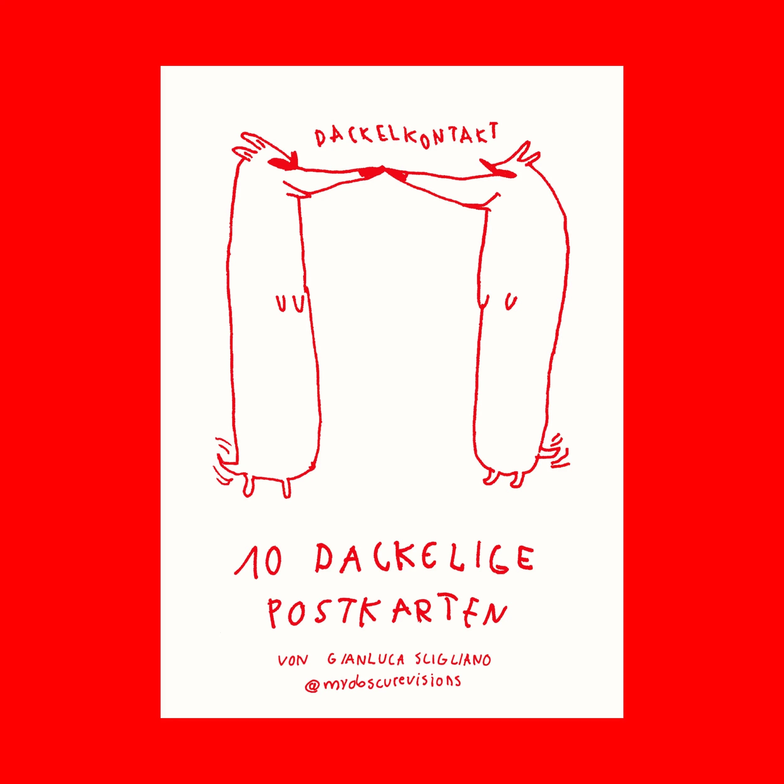 Postkarten-Set '10 dackelige Postkarten' Giani