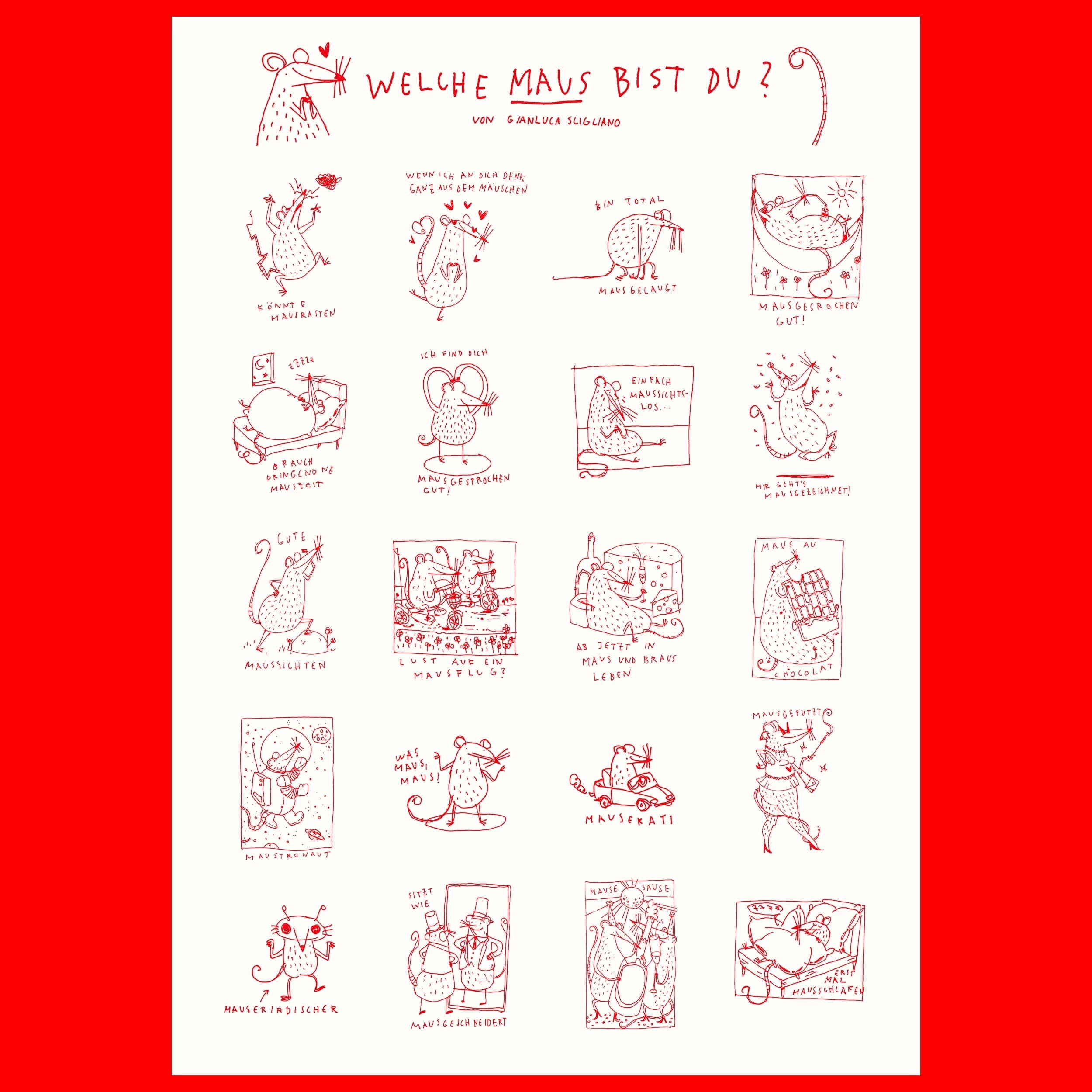 Print DIN A2 'Welche Maus bist du?' Giani