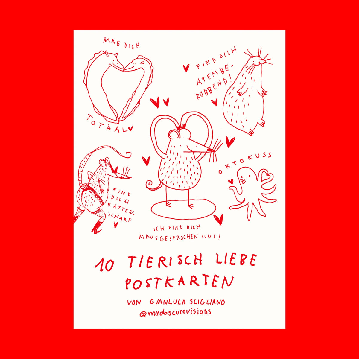 Postkarten-Set '10 tierisch liebe Postkarten' Giani