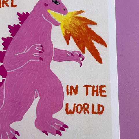 Print DIN A4 'I'm just a girl in the world'