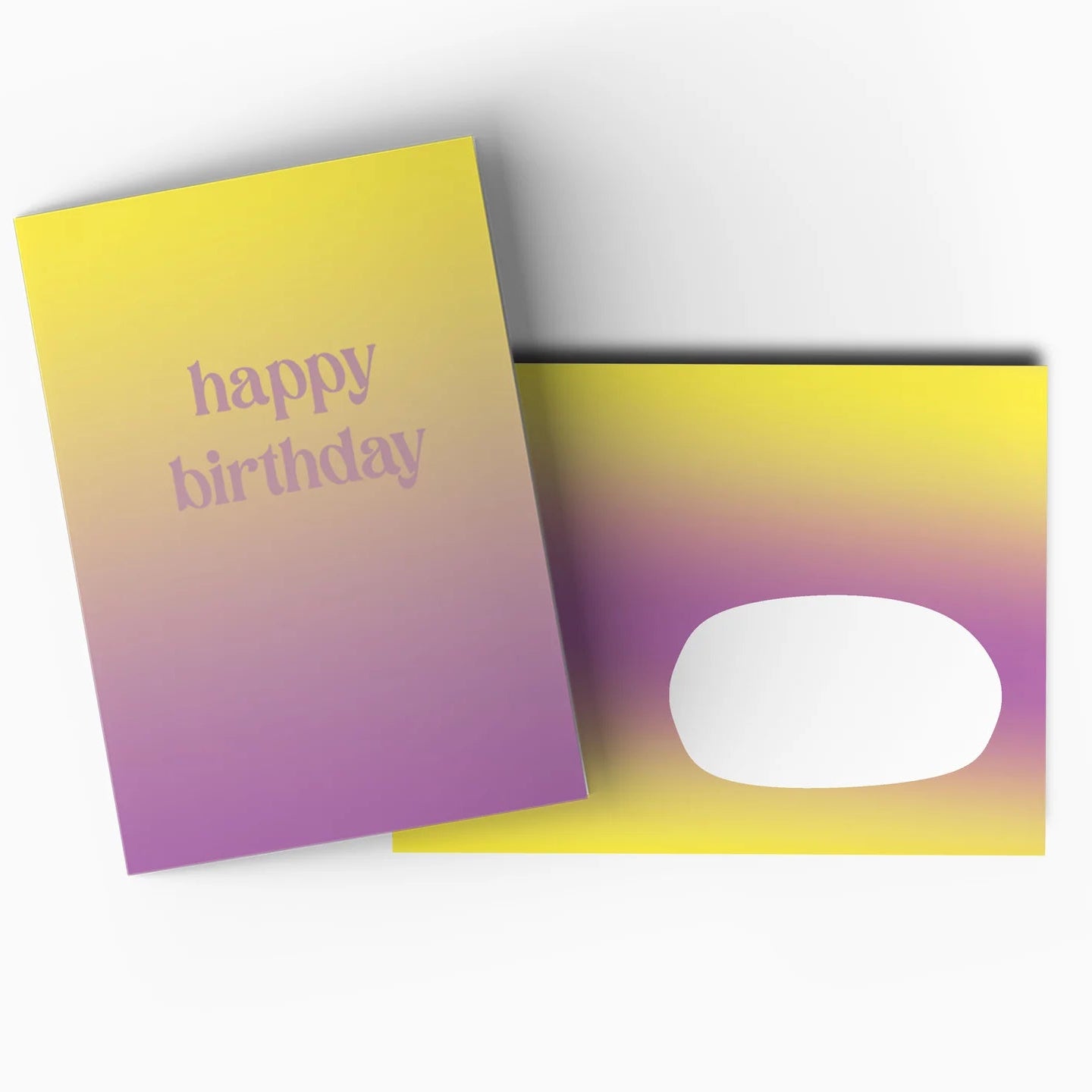 Klappkarte 'Happy Birthday' – Verlauf hafen
