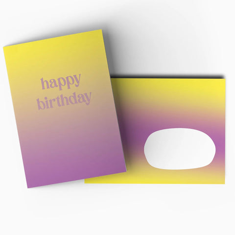 Klappkarte 'Happy Birthday' – Verlauf hafen