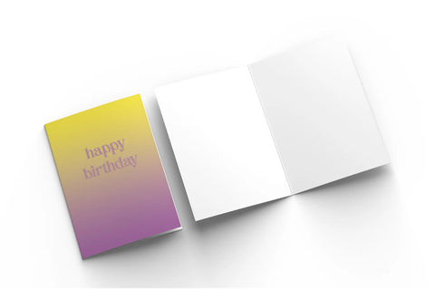 Klappkarte 'Happy Birthday' – Verlauf hafen