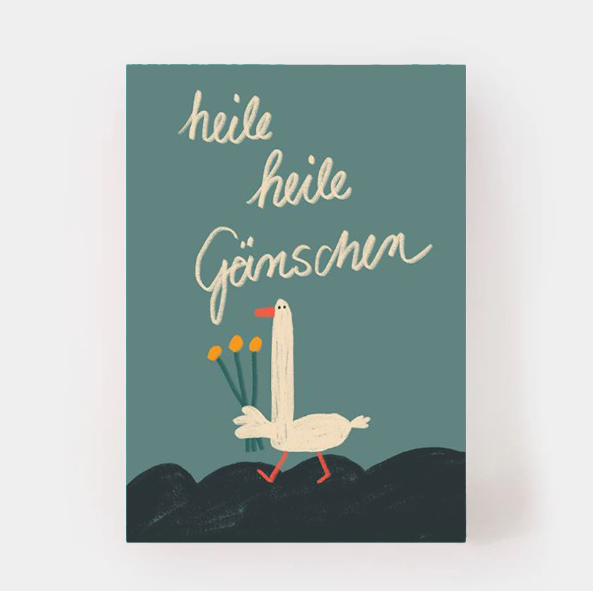 Postkarte 'heile heile Gänschen' Slinga
