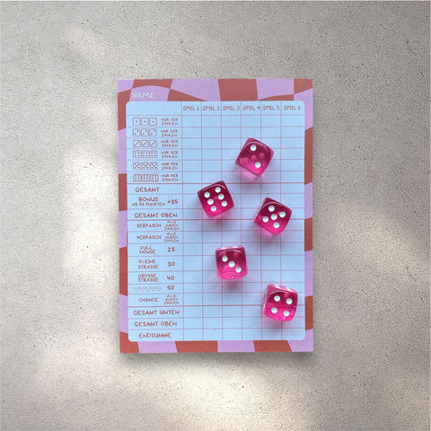 Würfelspiel-Set 'Rosa' Dicey Cologne