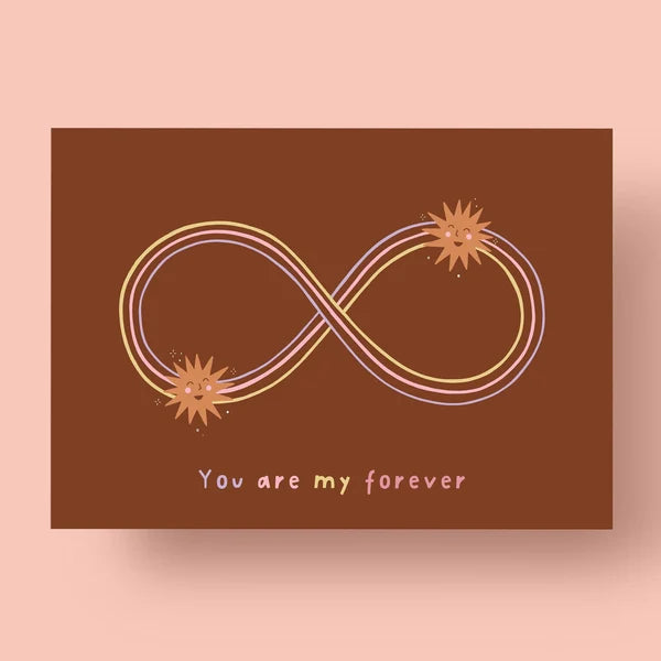 Postkarte 'You are my forever' – Unendlichkeitszeichen Notietzblock