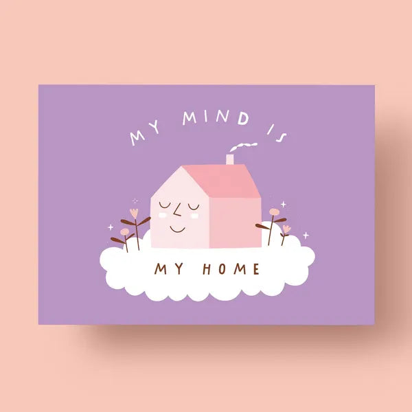 Postkarte 'My home is my mind' – Haus Notietzblock