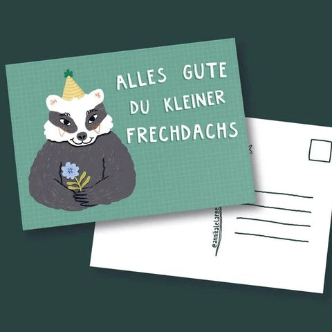 Postkarte 'Alles gute du kleiner Frechdachs'