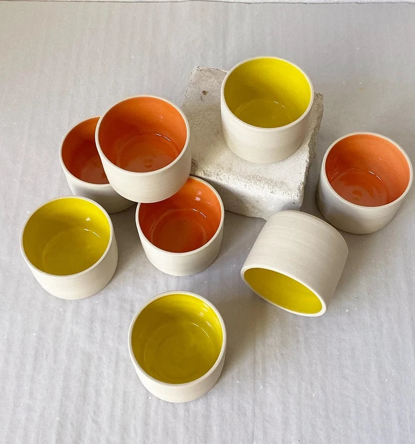 Becher 'Inu' – lemon sun Hallo Keramik