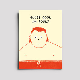 Postkarte 'Alles cool im Pool?' Hafen