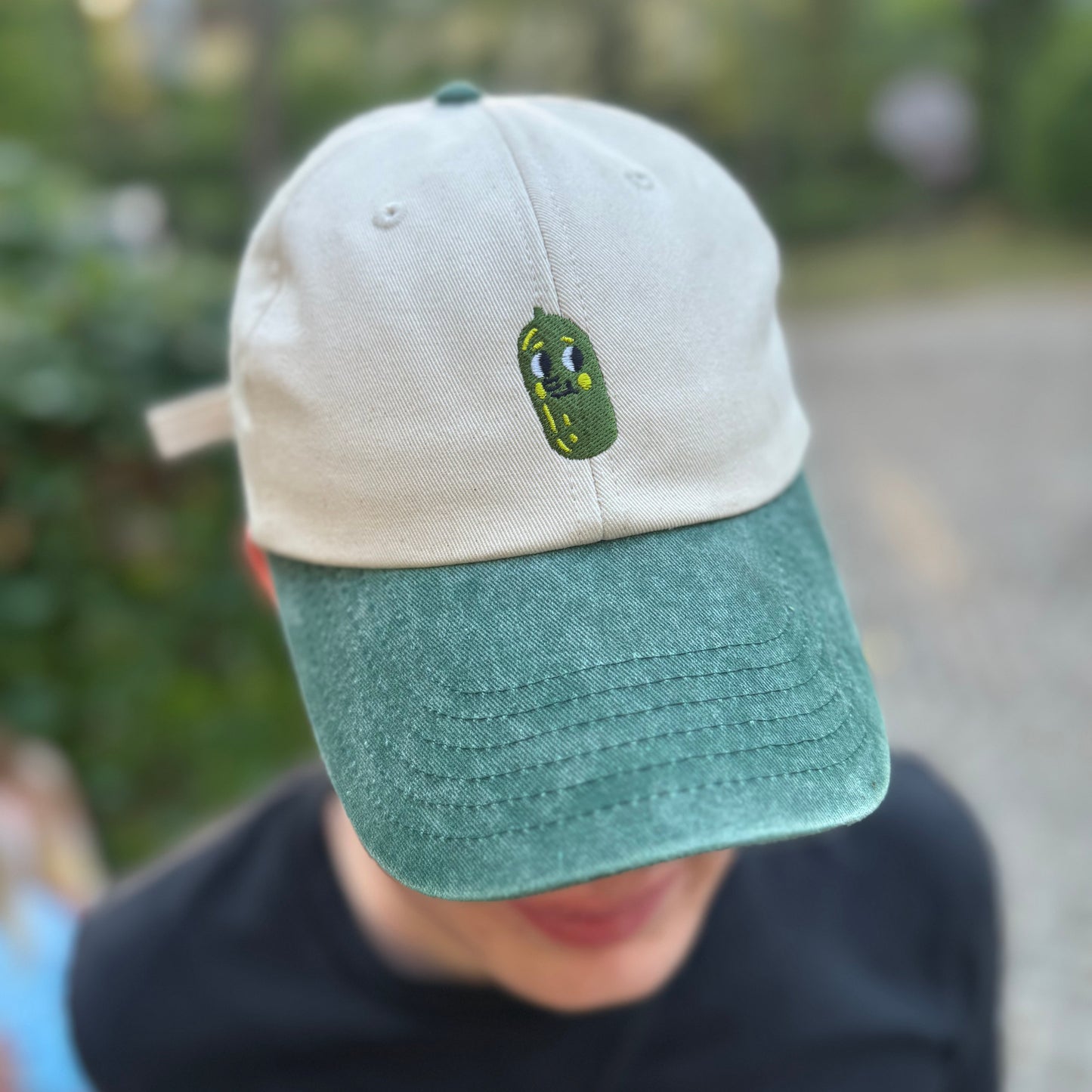 Cap 'Gurke' – beige/grün