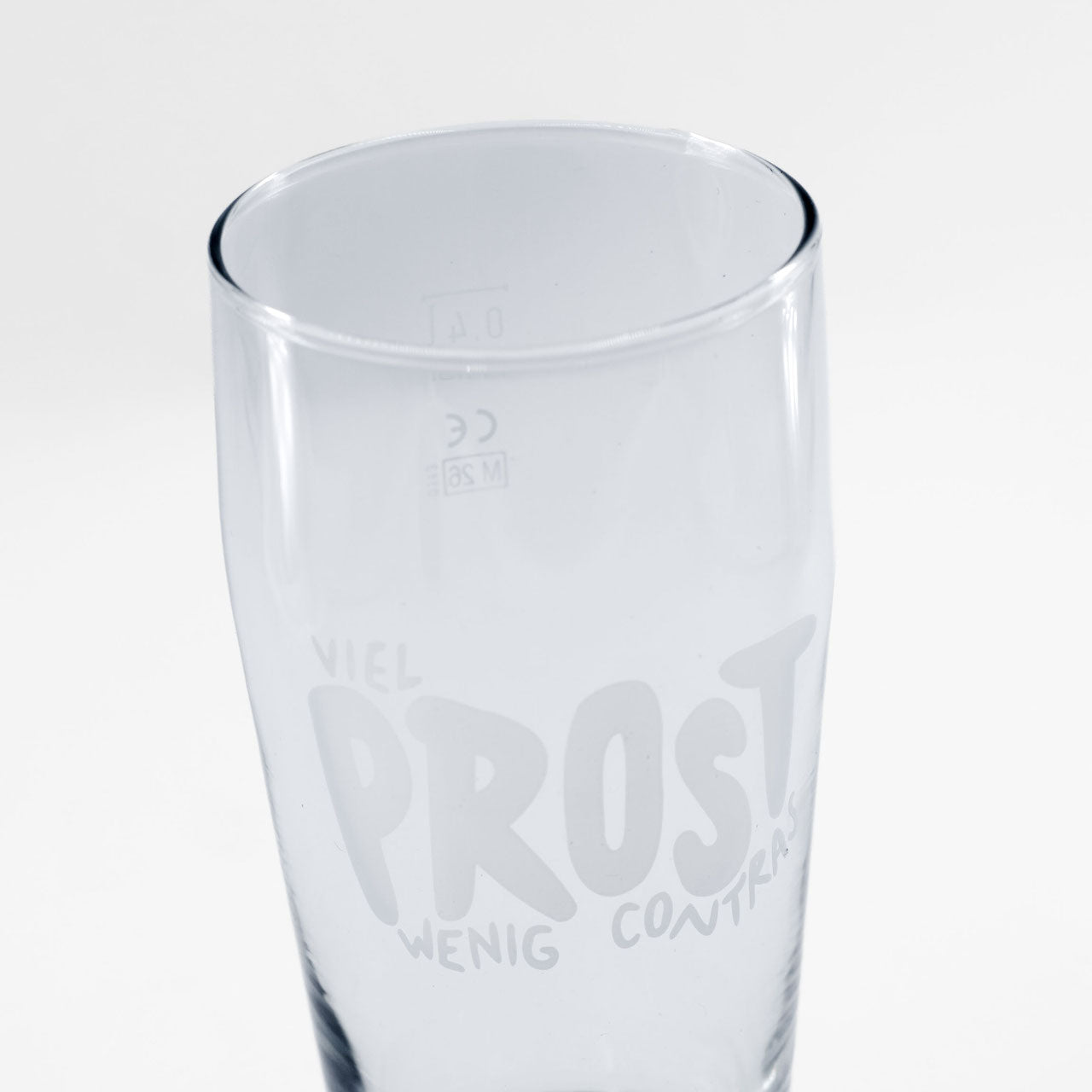 Bierglas 'Viel Prost wenig Contras'
