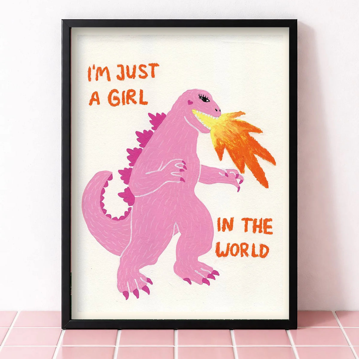 Print DIN A4 'I'm just a girl in the world' Jenne Graßmann