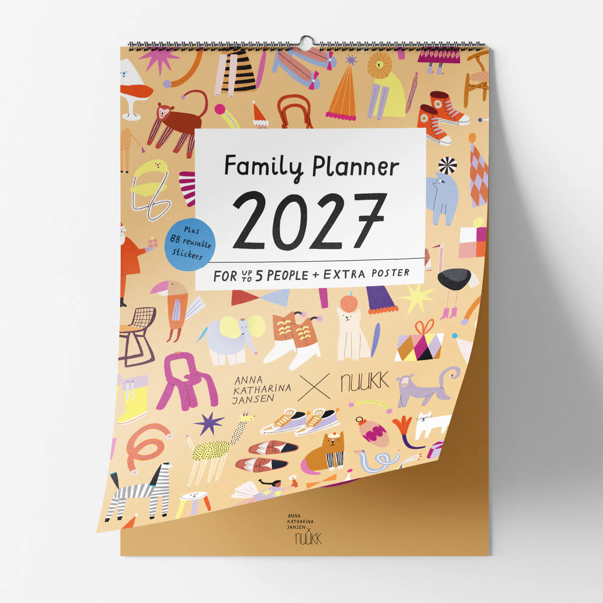 Familienkalender 2027 inkl. Poster + 88 Sticker Nuukk / Anna Katharina Jansen