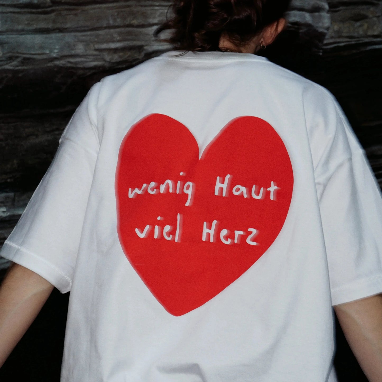 T-Shirt 'Wenig Haut viel Herz'